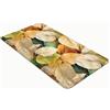 Comart - Tappeto Cucina Gaya - 60x80 cm - Ultra Assorbente - Antiscivolo - Stampa Digitale - In Poliestere - Morbido al Tatto - Lavabile - Moderna Passatoia per Cucina e Corridoio - Foglie Colorate