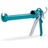 TOTAL - Pistola per Silicone - Con Applicatore Chiuso - Sigilla e Ripara Giunti e Angoli - Funzione di Spinta a Rotazione - Impugnatura Comoda in Alluminio - Lunghezza 230 mm