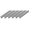 Alberts GAH-Alberts 423926 432959 - Profilo angolare, autoadesivo, in plastica, effetto acciaio INOX, 1000 x 20 x 20 mm, set da 6