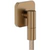 hansgrohe FixFit Fine Q - Uscita doccia a muro, Raccordo tubo doccia con valvola antiriflusso, Connettore tubo doccia, bronzo spazzolato, 28884140