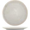H&H Set 6 Piatti Piani in Stoneware Yucatan 27 cm - Colore Bianco - Design Minimal con Effetto Reactive e Texture Materiche - Perfetti per Pranzi e Cene - Adatti anche alla Ristorazione