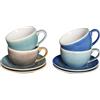 Creatable, 24044 Serie Caldera, set di stoviglie per 4 persone, set cappuccino in gres, lavabile in lavastoviglie e microonde, produzione di qualità
