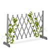 Relaxdays Grigliato in Legno per Rampicanti, Allungabile 185 cm, Graticolato per Piante, per Giardino, Balcone, Grigio