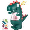 ALAMHI Salvadanaio a forma di dinosauro, salvadanaio personalizzato in latta, per bambini e adulti, come regalo di compleanno (dinosauro verde carino)