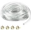 KINGOZOYI Gomma Trasparente 5M 8mm x 11mm Tubo Silicone Flessibile in PVC Con 4 Fascette Stringitubo per Acquario e Aria
