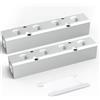 GASHER 2pezzi Alluminio 4 vie 6 porte collettore pneumatico blocco di distribuzione aria Splitter 1/4 porta di uscita 1/2 porta di alimentazione