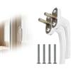EceoThsy 2 Pezzi Serrature Di Sicurezza Per Finestra E Porta, Serrature in Lega Di Alluminio Per Sash Jammers, Ideali Per PVC E Legno/Composito, Maggiore Sicurezza Per Casa E Ufficio, Maniglia Finestra