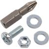AERZETIX Kit fissaggio M4x10 mm / 50 viti metalliche / 50 dadi esagonali / 100 rondelle piatte / 1 utensile 1/4 PZ2