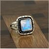 Anello Fatto A Mano In Argento Sterling 925 Con Gemma Di Luna, Misura S-19A