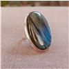 Anello In Argento Sterling 925 Con Labradorite Pietra Naturale, Taglia S-24A