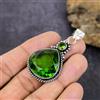 Belli Peridoto Topazio Gemma 925 Argento Sterling Fatto a Mano Ciondolo S-40