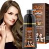 JRTTOSSE Instant Black Hair Shampoo 420 ml - Shampoo semi-permanente per capelli naturali, dura 30 giorni, formula ad azione rapida per uomini e donne (Light Brown)