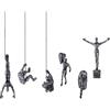XYQXYQ Set di 6 Sculture Decorative per Pareti con Uomini Arrampicanti, Arte Decorativa per Pareti Stile Nordico Moderno e Semplice, Sculture Arrampicante Casa e Ufficio