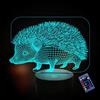 YTDZLTD Creativo 3D Riccio Luce Notturna 16 Colori Mutevoli Telecomando USB Potere Toccare Cambiare Illusione Ottica Lampada Arredamento Lampada LED Lampada da Tavolo Bambini Brithday Natale Regalo