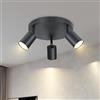 Lichtmaler Faretti LED Soffitto 3 Luci Lampada da Soffitto Nero Moderni