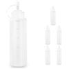 HingtTraum Flacone Dosatore 240ml Set 6 Pezzi Senza BPA Bianco - Flaconi Spremi Cucina Anti-Perdita, Bottiglia Salse Ketchup Senape Olio Oliva Salse Piccanti, Flacone per Pittura Decorazione Torte