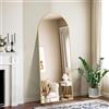 NIMURY Specchio da Terra, 165 x 60 cm Specchio ad Arco con Cornice in Alluminio Oro per Bagno, Camera da Letto, Ingresso e Corridoio