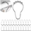 Your Day Mate Anelli Tenda Doccia, 24 pezzi, in Argento, Diametro Interno 70 x 39 mm, per Bastoni Tende Doccia, Robusti Anelli Tende di Metallo, Ganci per Tende, Anelli di Metallo per Tende Doccia, Ganci Doccia
