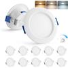 Gr4tec Faretti LED da Incasso per Cartongesso Dimmerabile 4W, Set di 10