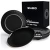 MIAMIO - Set di 6 piatti/Set di piatti moderni in ceramica/gres - Collezione Palmanova (21 cm, Nero)