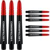 WINMAU Asta del dardo - Vecta Policarbonato Steli di Freccette - 1 Set per Confezione (3 Freccette Aste in Totale) - Accessori Professionali per Freccette - Nero & Rosso Blade360 Aste Medie