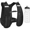 PORFOYO Zaino Da Corsa: Zaino Idratazione Running, Regolabile, Traspirante, Con Flask Da 500ml, Supporto per Telefono, Leggero Zainos Idratazione per Escursionismo, Sentieri, Maratone, Ciclismo
