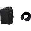 American tourister Take2Cabin Easyjet borsa cabina 36 x 20 x 45 cm nero con cuscino da viaggio, Black/Grey