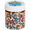 Hama Perline 209-58 perline da stirare in barattolo con circa 3000 perline con diametro di 5 mm in mix con 6 colori, divertimento creativo per grandi e piccini
