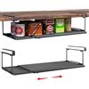 Figarge rge Armadio da cucina, organizer in metallo, per scarpe, scaffale da appendere sotto scaffale, per armadio, scarpe, cucina (nero)