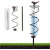 PORFOYO Pluviometro esterno giardino antigelo, pluviometro in vetro con telaio in metallo, uccello in ghisa, pluviometro decorativo per esterno