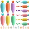 PLATEYTR Carote Mini Evidenziatori, mini evidenziatori a forma di carota - Set di 12 Carino Evidenziatori Mini per Ufficio e Scuola, Perfetti per la Pasqua, per Tratti Fini e Spessi, Colori Pastello