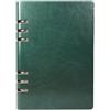 SagaSave Verde scuro, formato A5 (17x23cm/6,6x9 pollici) Raccoglitore in pelle con taccuino ricaricabile, taglio in acciaio inossidabile, blocco note, 100 pagine impermeabile con interruttore Easy-Open