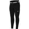 Nike Y NK DF PRO Tight Pantaloni, Nero/Bianco, 10-11 Jahre Bambina