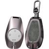 ontto Custodia Protettiva per Chiave Auto Compatibile con Leapmotor T03 2026 2025 2024 2023 2022 Cover Guscio Chiave Custodia in Metallo Coprichiave con Portachiavi 4 Tasti A-Grigio