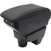 KAERGK Scatola bracciolo doppio strato per Toyota Yaris GR Yaris elegante 2020-2023 scatola portaoggetti console centrale con 4 accessori porta USB nero