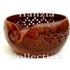 fatto a mano Confezione Porta Ciotola Filato Legno Palissandro Portaoggetti 6"X3" Maglia I...