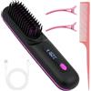 TaimeiMao Spazzola Lisciante per Capelli Senza Fil, Senza Fili Piastra Lisciante | Piastra per Capelli, 3 Livelli di Temperatura, con Display a LED, Ideale per i Viaggi e l'uso Quotidiano
