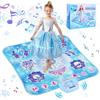 GuKKK Bambini Tappetino da Ballo con 6 LED, Tappeto da Ballo con Bluetooth per 3 4 5 6 7 8+ Anni,Tappetino da Ballo Elettronico,Giocattolo Tappeto Musicale da Ballo,Regali di Natale di Compleanno (A)