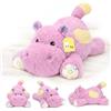 shownicer Ippopotamo zavorrato, peluche zavorrato, 2,2 kg, taglia XXL, per adulti e bambini dai 3 anni in su, ippopotamo, 65 cm