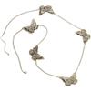 Avalaya Collana lunga con farfalle multiple, in tonalità bronzo, lunga 90 cm, Misura unica