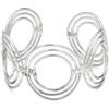 Vlnet®| Vestopazzo Collana - Orecchini - Bracciale - anello | spirale, cerchi concentrici e curve | Placcato argento 925 | lavorazione artigianale | nickel tested (BRACCIALE FASCIA CERCHI CONCENTRICI)