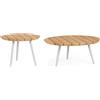 BIZZOTTO HOME EMOTION SET 2 TAVOLINO TALAIA D50-D70 FROSTY