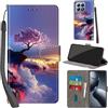 PHINIENLAND Cover per Xiaomi 14T Pro custodia portafoglio Alberi | 3 scomparti carte, 1 tasca banconote, Chiusura magnetica, Supporto, Pelle PU flip cover per Xiaomi 14T Pro