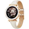 BOALZETD Smartwatch Donna - Elegante in Piccolo con Display AMOLED 1,19 Cinturino in Pelle Sottile, Orologio Fitness con Contapassi, Cardiofrequenzimetro/SpO2/Sonno per iOS/Android, Rosa Oro/Galassia