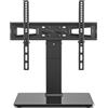 5Rcom Supporto TV da Tavolo 5Rcom per TV 32-70 Pollici, Portata 40KG, Base in Vetro Temperato Regolabile in Altezza, Supporto Universale per Soggiorno/Camera, VESA Max 400x400mm