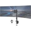 STANDOPIA Supporto per monitor da 1 monitor 17-49 pollici - Supporto verticale regolabile in altezza con 20 kg, inclinabile orientabile rotabile, VESA 75/100 mm, Nero