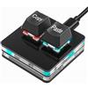 SinLoon USB Mini 2 Tasti Tastierino 2 Tasti Copia Incolla Tastiera OSU Tastierino HotSwap Tastiera da Gioco Meccanica con Una Mano con Cavo USB per Contabilità, Lavoro o Giochi di Ritmo