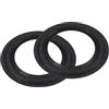 QUARKZMAN Gomma Altoparlante Schiuma Bordo Surround Anelli 3 Nero 2pz | 47mm x 75mm Perforato Subwoofer Anelli Sostituzione Parti, per Altoparlante Riparazione o Fai da Te