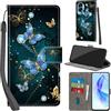 PHINIENLAND Cover per Honor 90 Lite / X50i 5G Case PU Pelle Custodia [Kickstand] [Chiusura magnetica] [Slot per Schede], Portafoglio Flip Custodia per Honor 90 Lite,Farfalla