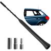Antenna Auto Corta 17 Cm In Lega Di Alluminio – Ricezione AM/FM, Universale, Con Viti M5/M6, Colore Nero/rosso/blu/argento
